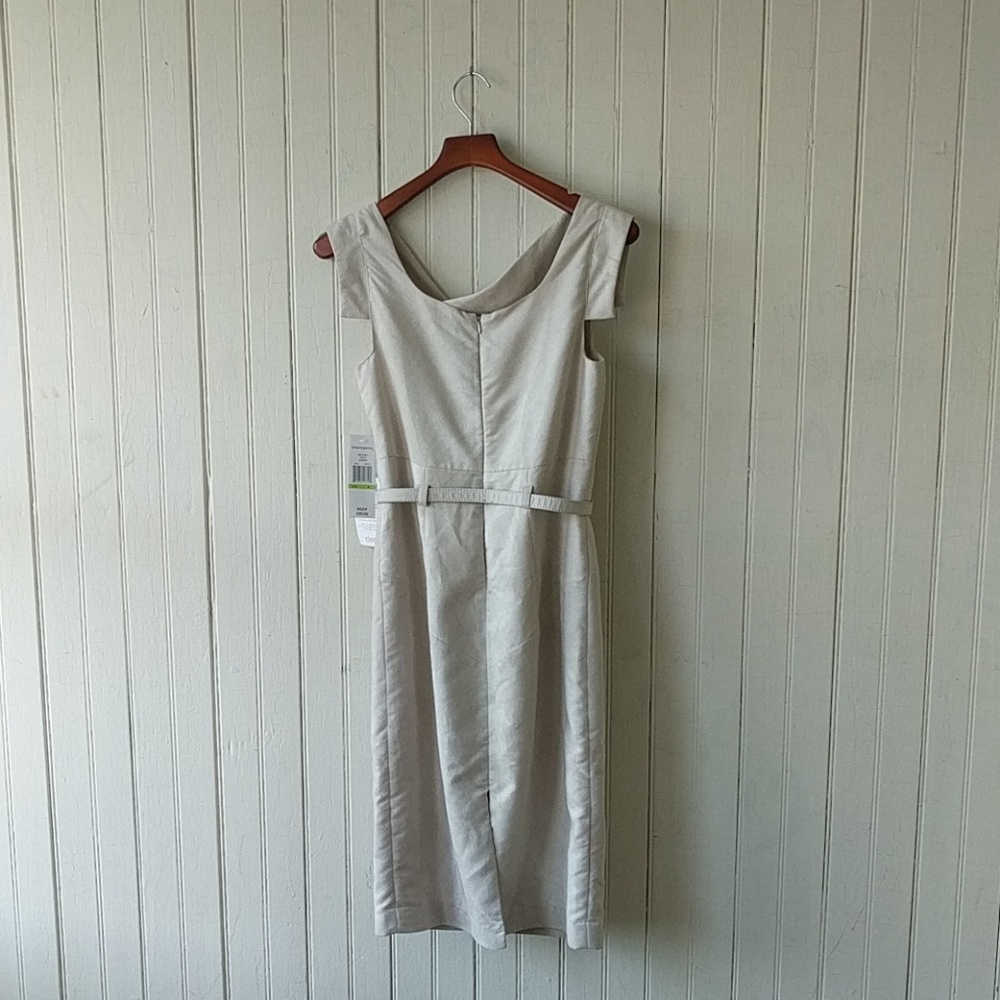 NWT Sharagano faux suede cream dress 4 - Picture 4 of 6